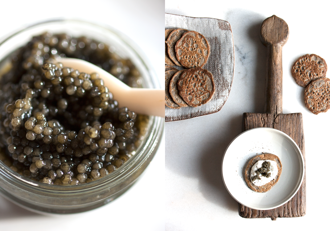 American Sturgeon Caviar | Buckwheat Blini and Caviar